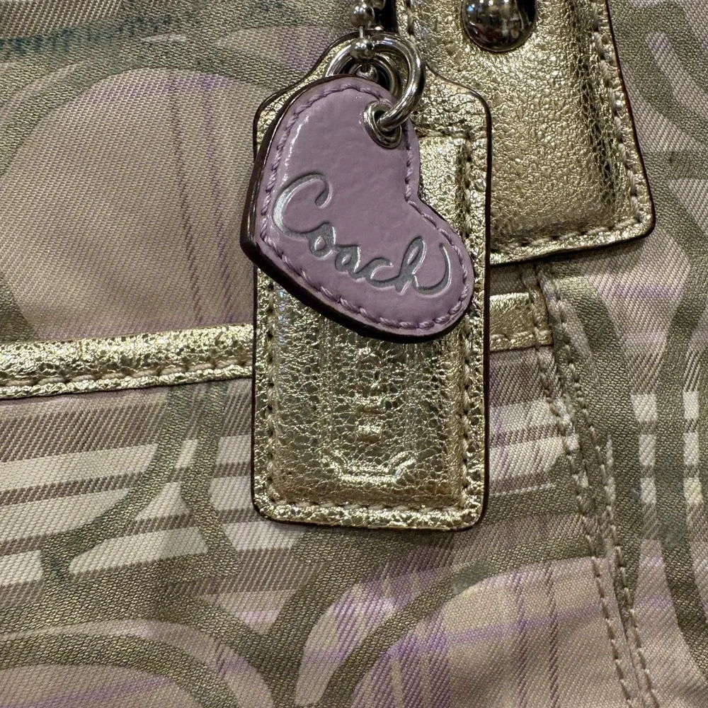 Coach Signature Tartan Plaid Tote Bag - Picture 2 of 6